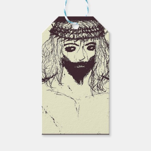 Étiquettes-cadeau Dark jesus will save the world and alternate world (Devant)