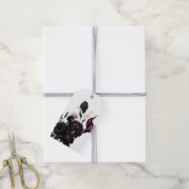 Étiquettes-cadeau Dark Moody Romantic Floral Mariage blanc (Avec de la ficelle)