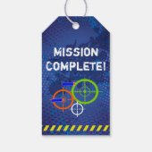 Étiquettes-cadeau Dart Wars Party Dart Gun Anniversaire (Dos)