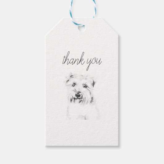 Étiquettes-cadeau Dash le Chien (Devant)