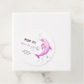 Étiquettes Cadeau Dauphin d'aquarelle - pop! quand elle pop (En situation)