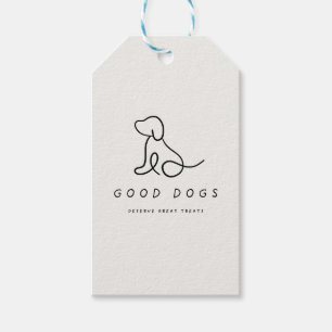 Étiquettes-cadeau De bons chiens méritent de grandes friandises   Sc