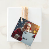 Étiquettes Cadeau De Donald Trump au Père Noël (En situation)