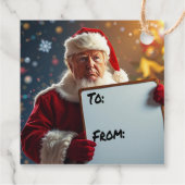 Étiquettes Cadeau De Donald Trump au Père Noël (Dos)