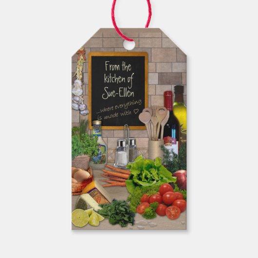 Étiquettes-cadeau De la cuisine de (votre nom) (Devant)