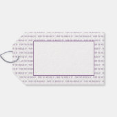 Étiquettes-cadeau De l'aiguille du Tricot (Dos (Horizontal))