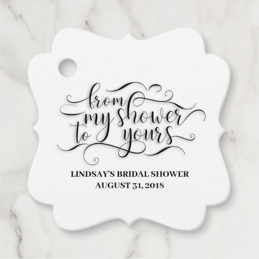 Étiquettes Cadeau De Ma Douche À La Vôtre (Devant)