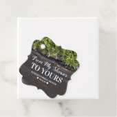 Étiquettes Cadeau De Ma Douche À La Vôtre - Bois Rustique Mossy (En situation)