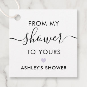 Étiquettes Cadeau De Ma Douche À La Vôtre, Lavande Pour Enterrement