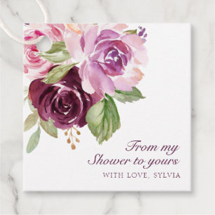 Étiquettes Cadeau De Ma Douche À La Vôtre Mariage Fleur De Prunier