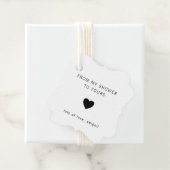 Étiquettes Cadeau De Ma Douche À La Vôtre Mariage Moderne (En situation)