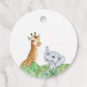 Étiquettes Cadeau De mignons animaux de bébé safari (Dos)