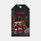 Étiquettes-cadeau De mignons petits elfes sombres. (Devant)