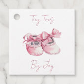 Étiquettes Cadeau De Minuscules orteils. C'est une fille. (Devant)