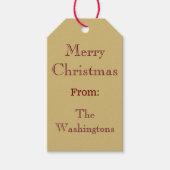 Étiquettes Cadeau de Noël classique du Père Noël (Devant)