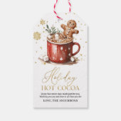 Étiquettes cadeau de Noël Hot Cocoa aquarelle (Dos)