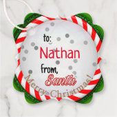 Étiquettes Cadeau De Noël Père Noël (Devant)
