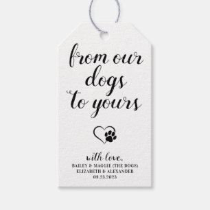 Étiquettes-cadeau De Nos Chiens Doggie Sac Chien Traite Mariage anim