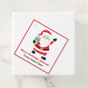 Étiquettes Cadeau De Santa Claus Custom Kids Christmas Cadeau