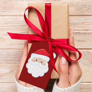 Étiquettes-cadeau De Santa Claus Personnalisé Noël Rouge