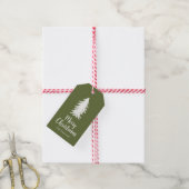 Étiquettes Cadeau de vacances de Script d'arbre ve (Avec de la ficelle)