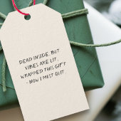 Étiquettes-cadeau Dead Inside Jolly AF Funny Christmas