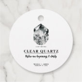Étiquettes Cadeau Débuts de cristal de quartz clair et mariage de cl (Dos)