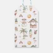 Étiquettes-cadeau Deck des palmiers | Fun Tropical Christmas (Dos)