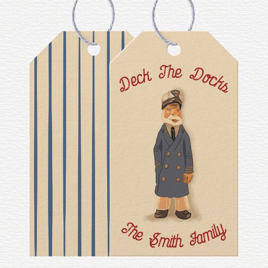 Étiquettes-cadeau Deck The Docks Noël
