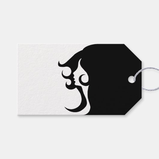 Étiquettes-cadeau Deco mod woman (Devant (Horizontal))