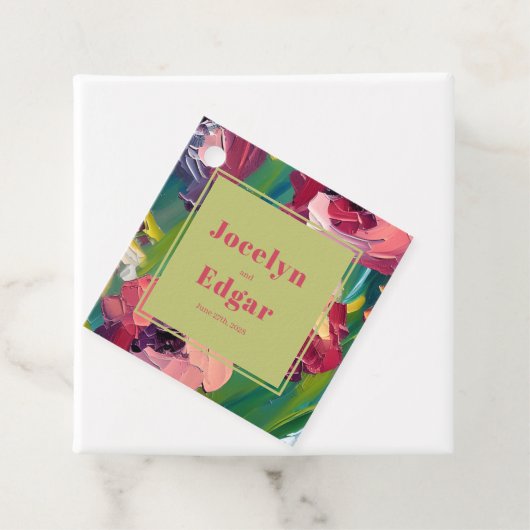 Étiquettes Cadeau Déco Tableau Mariage Super (En situation)