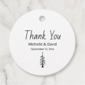 Étiquettes Cadeau Décontracté moderne simple Mariage Merci (Devant)