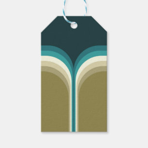 Étiquettes-cadeau Décor à deux arches de style rétro