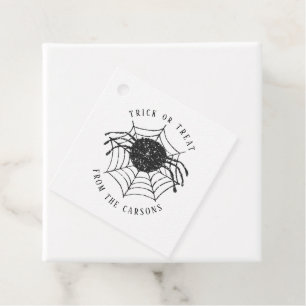 Étiquettes Cadeau Décor Cadeaux d'Halloween Web d'araignées modernes