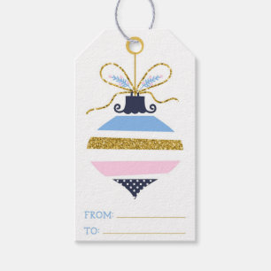 Étiquettes-cadeau Décoration moderne élégante de Noël Bauble
