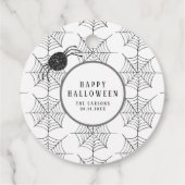 Étiquettes Cadeau Décorations de fête d'Halloween Araignées Cadeau W (Dos)