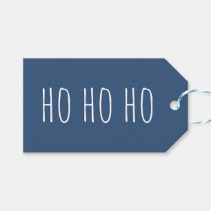 Étiquettes-cadeau Deep Blue HO HO HO Noël Saint Nicolas des Fêtes