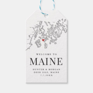 Étiquettes-cadeau Deer Isle Bienvenue dans Maine Wedding Favor