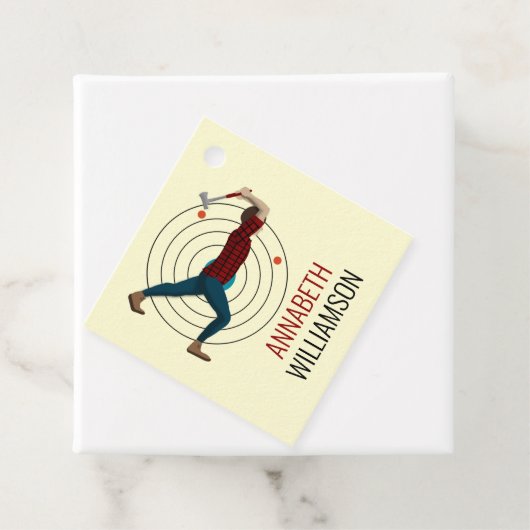 Étiquettes Cadeau Défilement Ax (En situation)