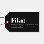 Étiquettes-cadeau Définition suédoise FIKA (Dos (Horizontal))