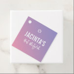 Étiquettes Cadeau dégradé rose pourpre bat mitzvah<br><div class="desc">par kat massard >>> https://linktr.ee/simplysweetpaperie <<<</div>