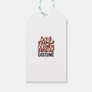 Étiquettes-cadeau Déguisement de chat mignon pour Halloween Design v
