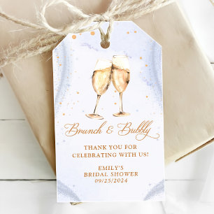 Étiquettes-cadeau Déjeuner champagnisé et douche de mariée pétillant