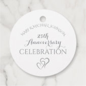 Étiquettes Cadeau Déjeuner du 25e anniversaire d'argent (Dos)
