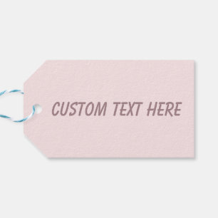 Étiquettes-cadeau Délicat couleur unie rose pâle