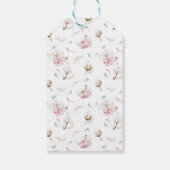 Étiquettes-cadeau Délicat Merci floral et coton (Dos)