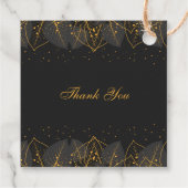 Étiquettes Cadeau Delicate Gold Feuilles (Dos)