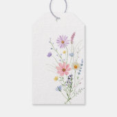 Étiquettes-cadeau Delicate Wildflower Meadow Wedding Thank You (Dos)