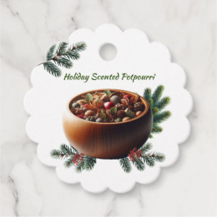Étiquettes Cadeau Délice aromatique de Noël Pot-pourri parfumé