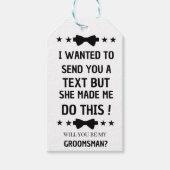 Étiquettes-cadeau Demande originale aux garçons d'honneur | Demande  (Devant)